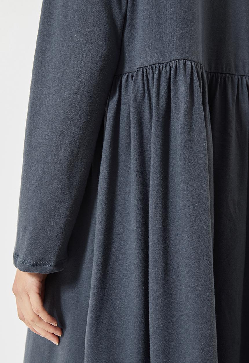 Superbalist - Babydoll long sleeve midi dress - grey