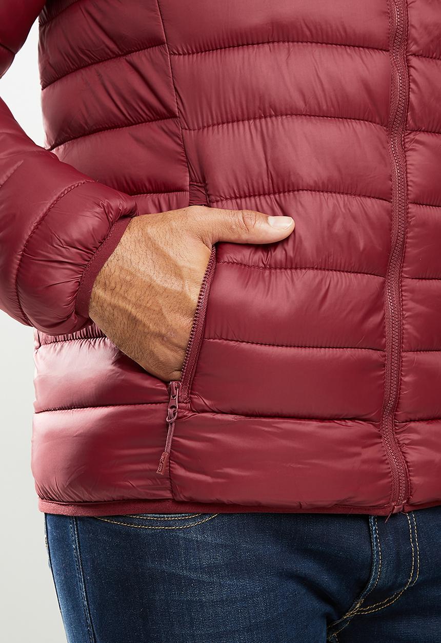 Aca Joe - Aca joe zip thru jacket - puffer - maroon