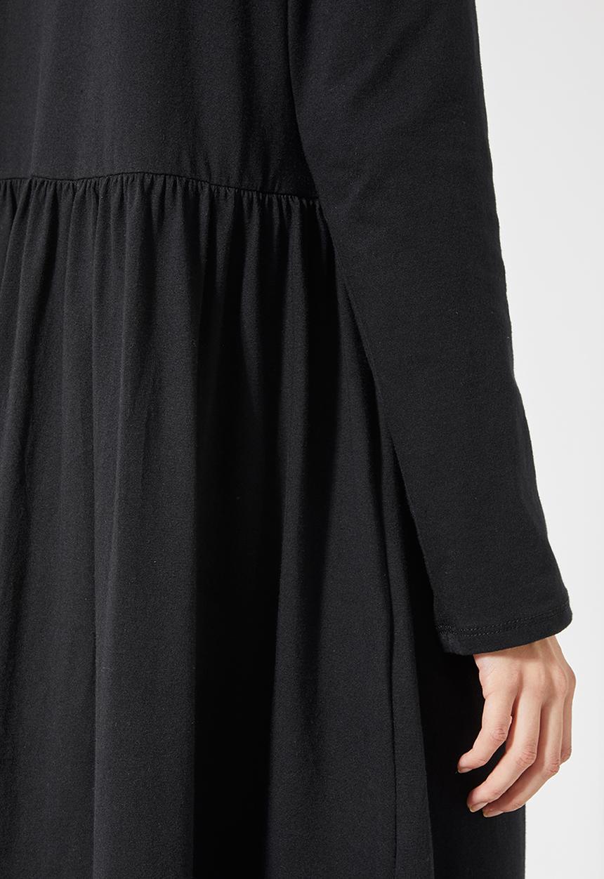 Superbalist - Babydoll long sleeve midi dress - black