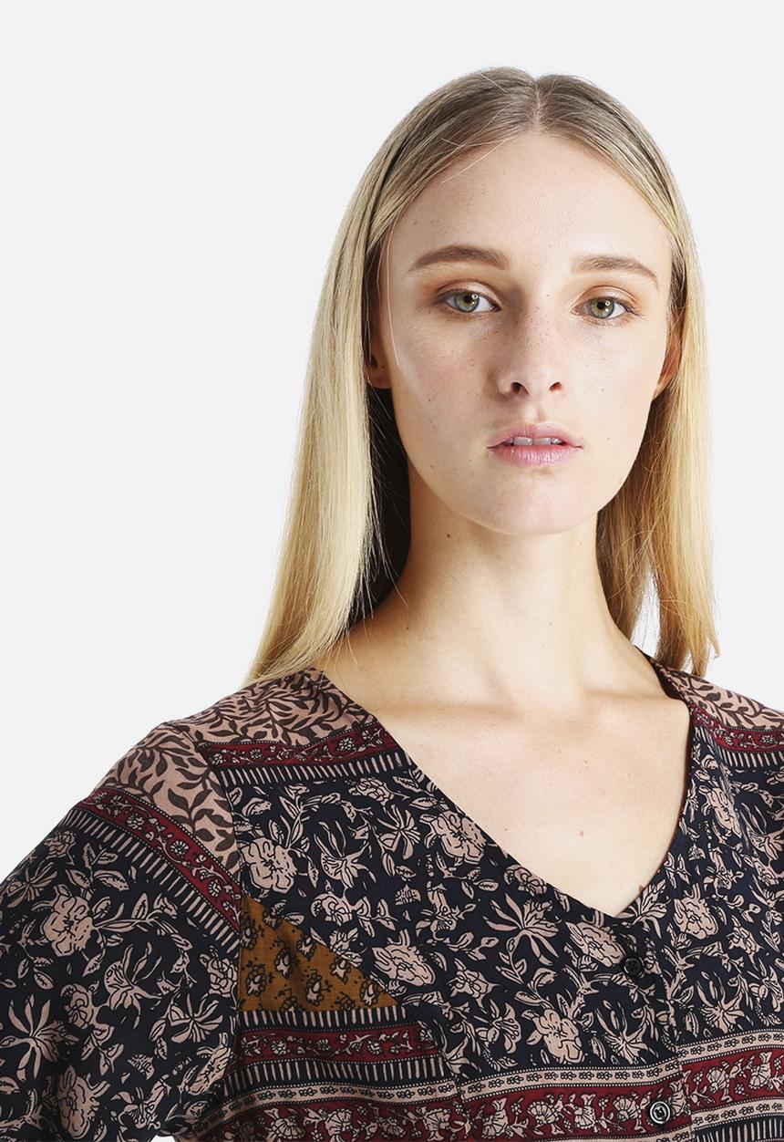 Glamorous - Printed Button Down Playsuit
