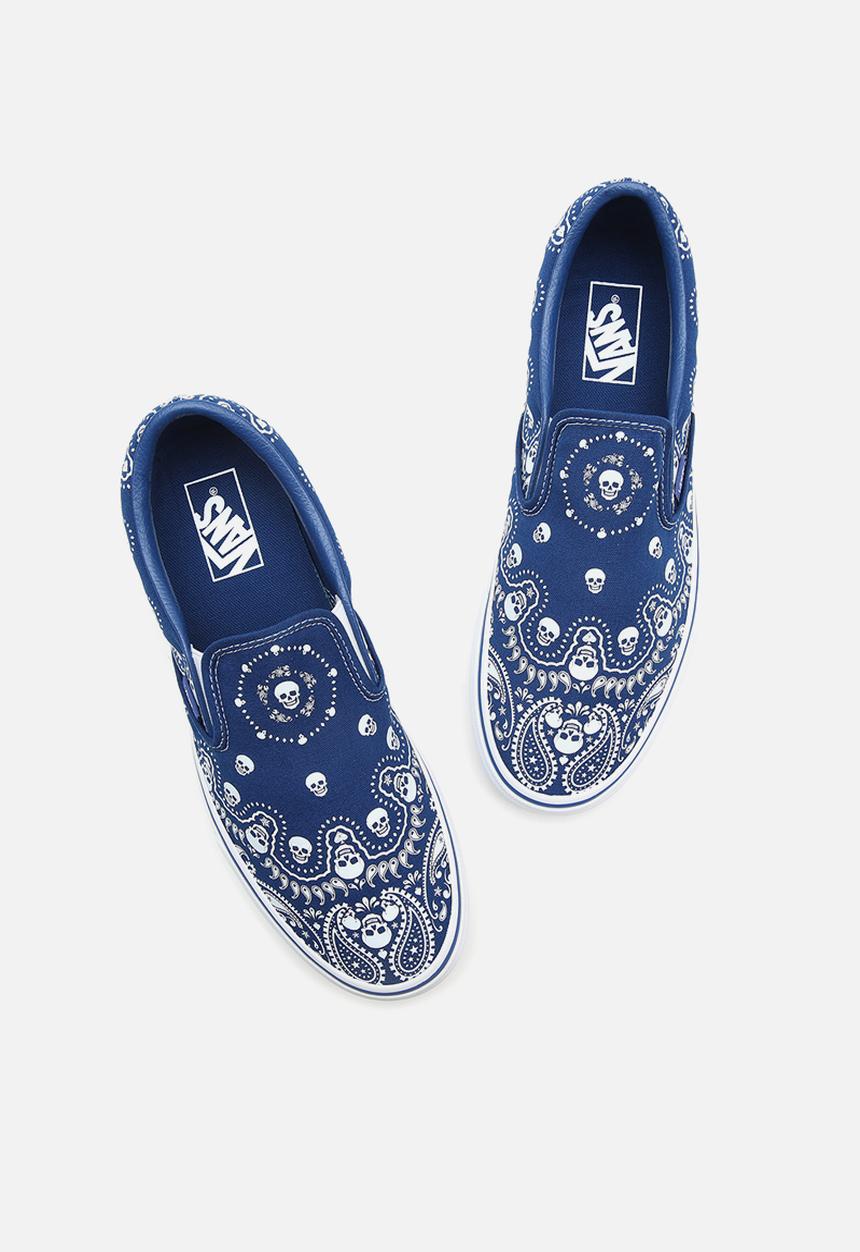 Vans - UA classic slip-on - (bandana) true blue & true white