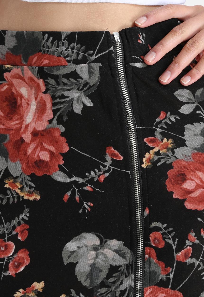 Glamorous - Midi Floral Zip Skirt