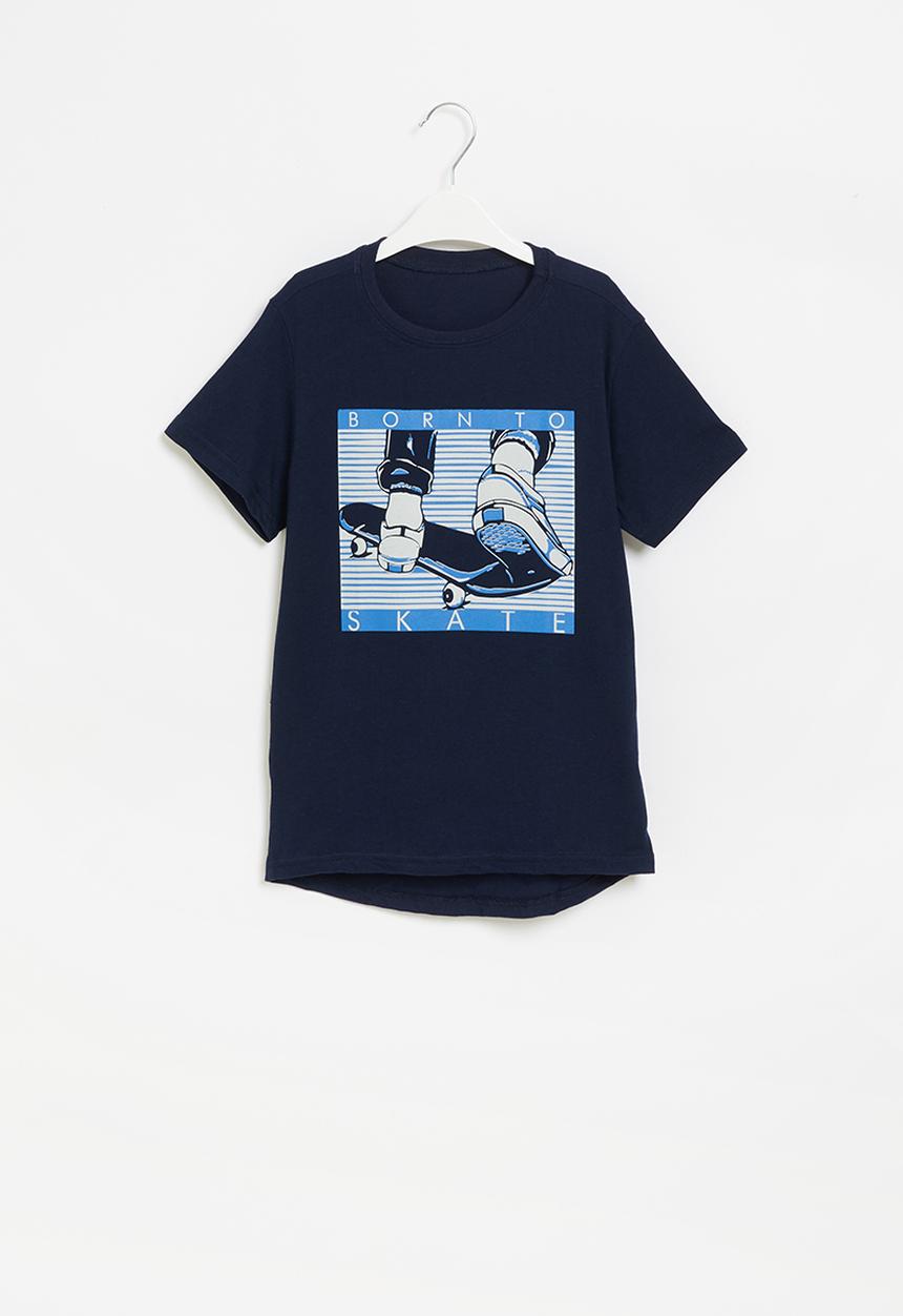 Rebel Republic - Boys short sleeve styled tee - navy
