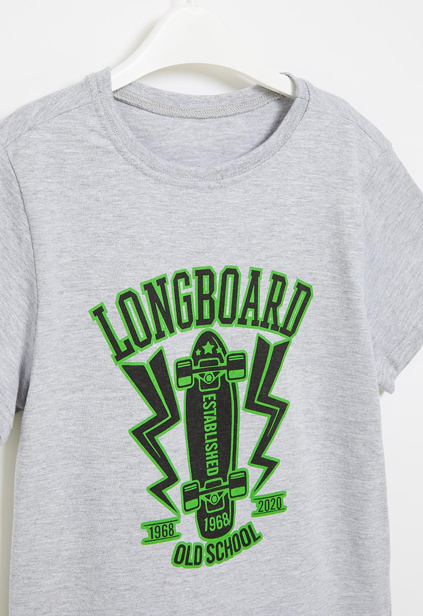 Rebel Republic - Boys short sleeve styled tee - grey
