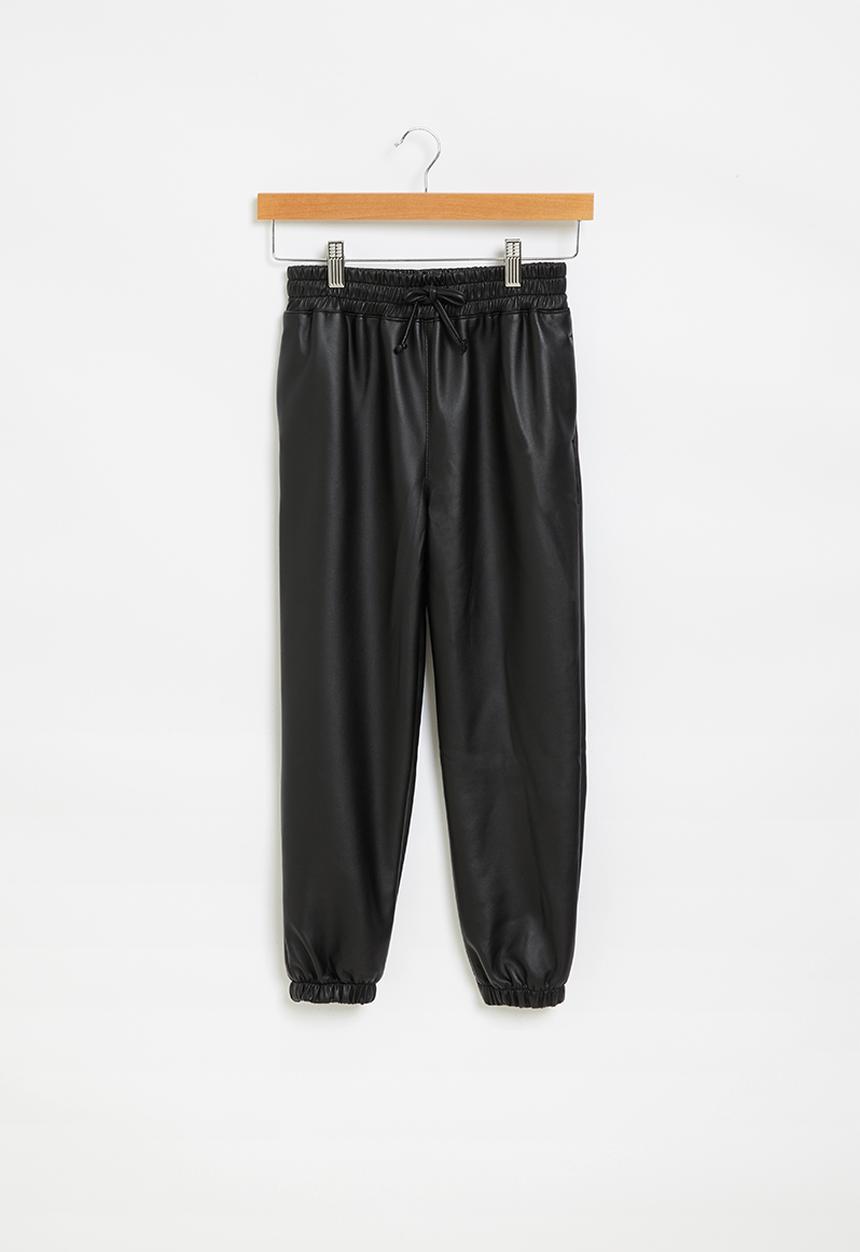 Superbalist - Girls coated jogger - black