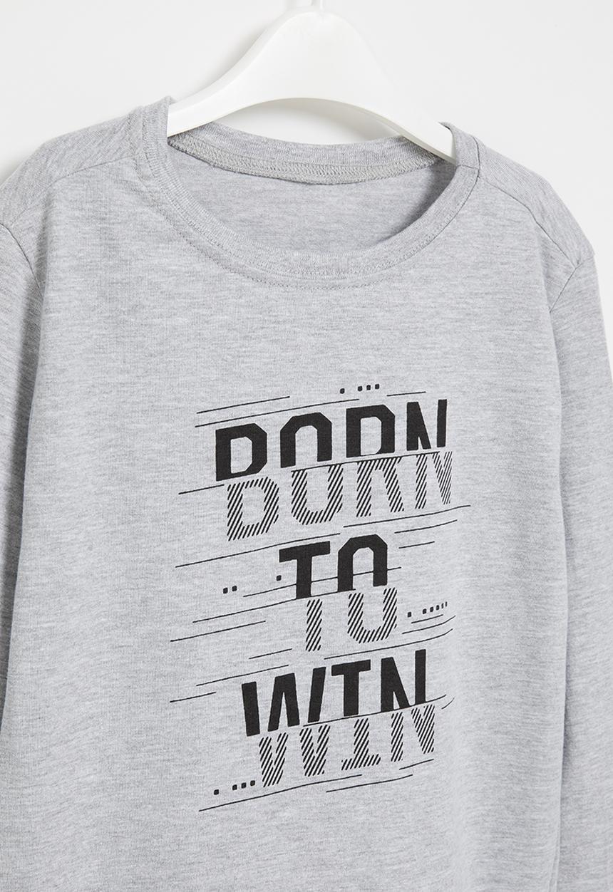 Rebel Republic - Boys long sleeve styled tee - grey