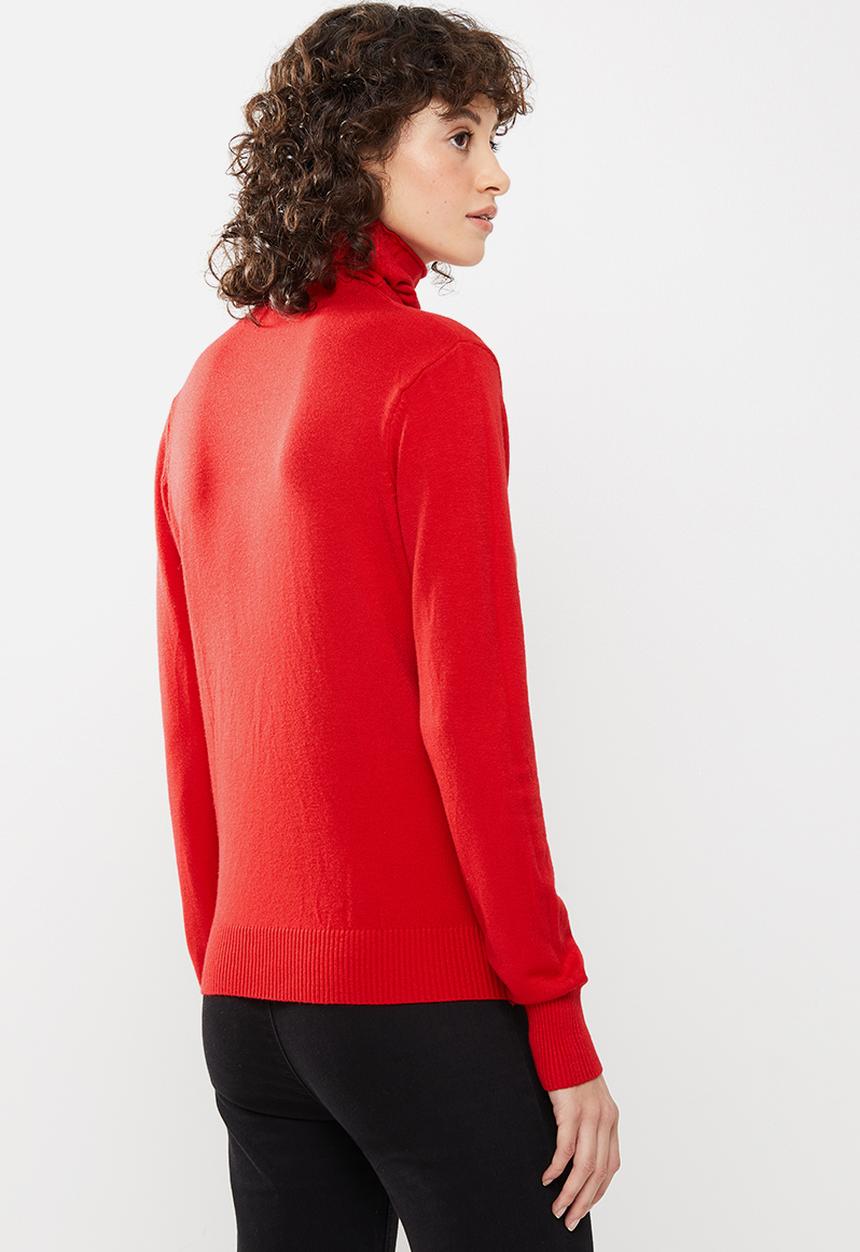 STYLE REPUBLIC - Turtleneck long sleeve jersey - red