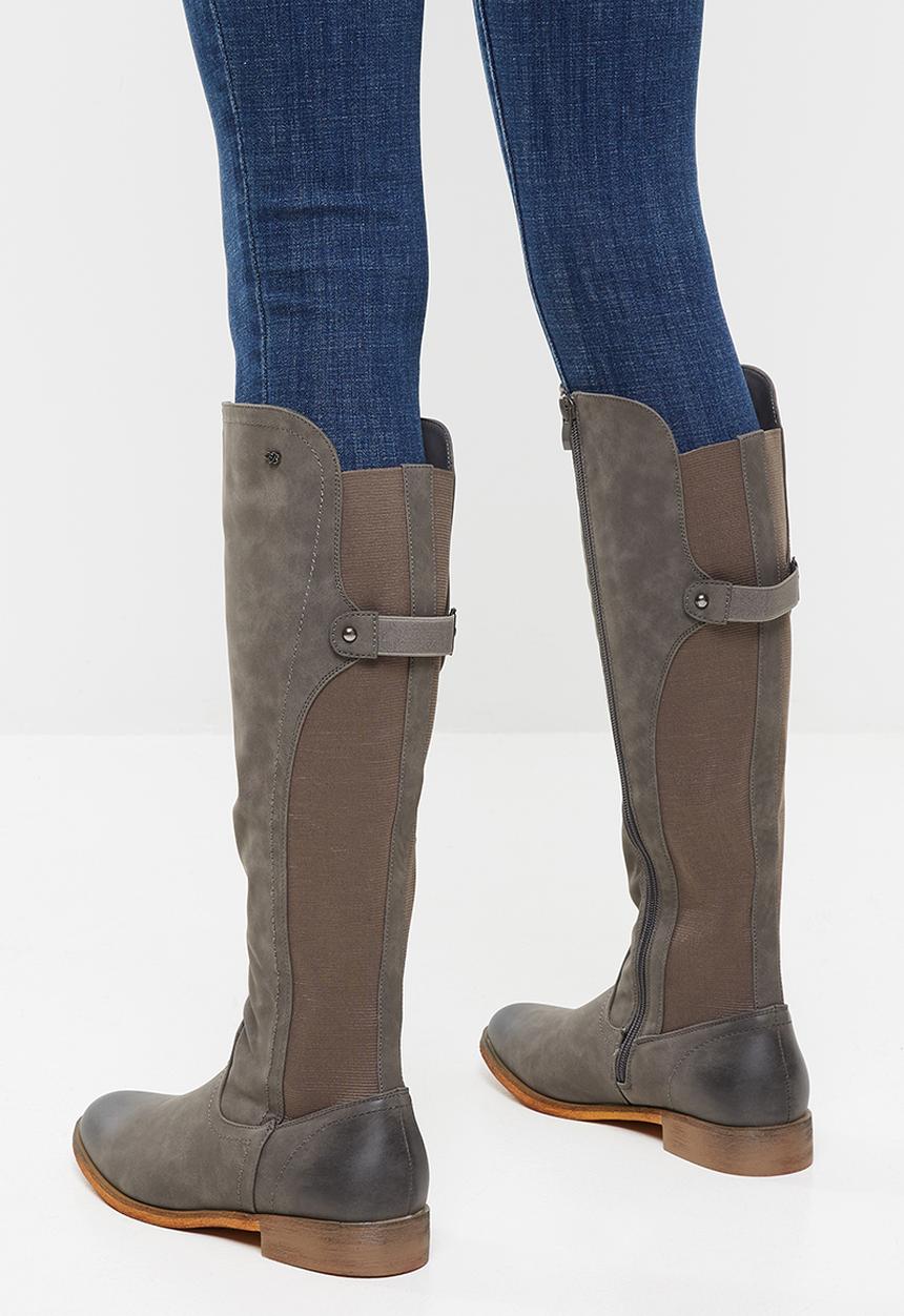 Miss Black - Rainer 6 riding boot - grey