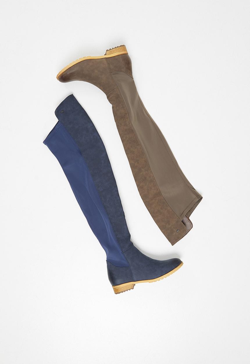 Miss Black - Krabi 7 over the knee boot - navy