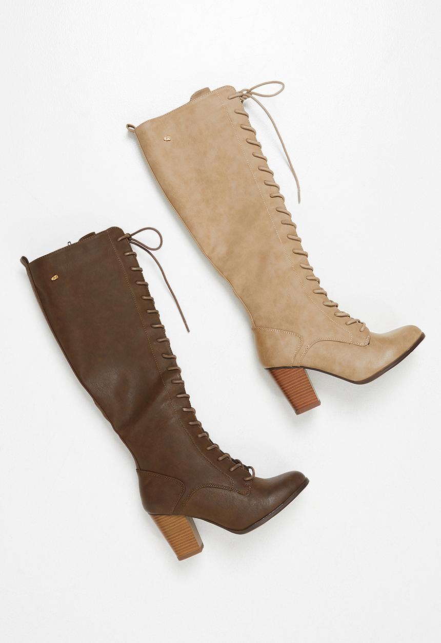 Miss Black - Ahlam 6 knee length boot - choc