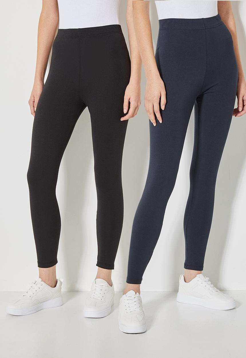 Superbalist - 2-pack 7/8 leggings - black & navy