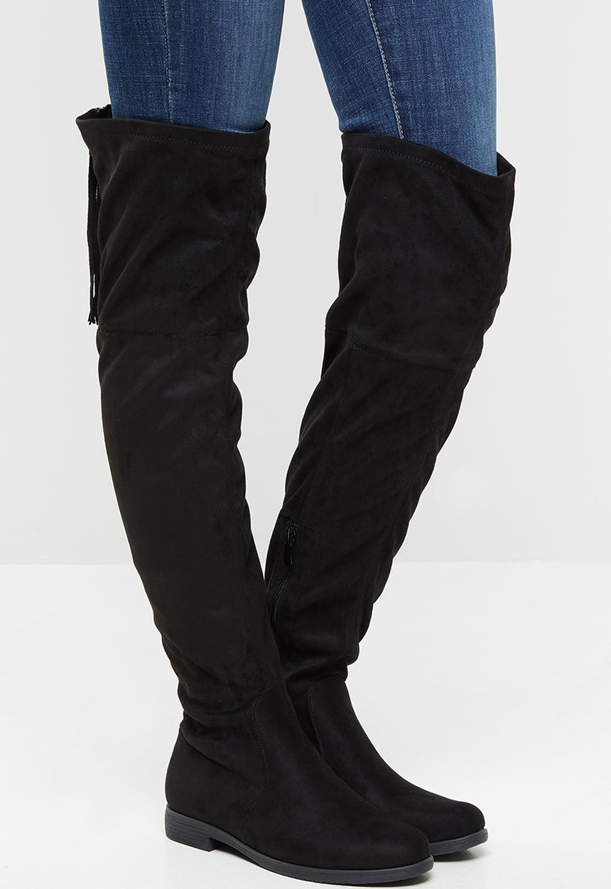 Miss Black - Domenia over the knee boot - black