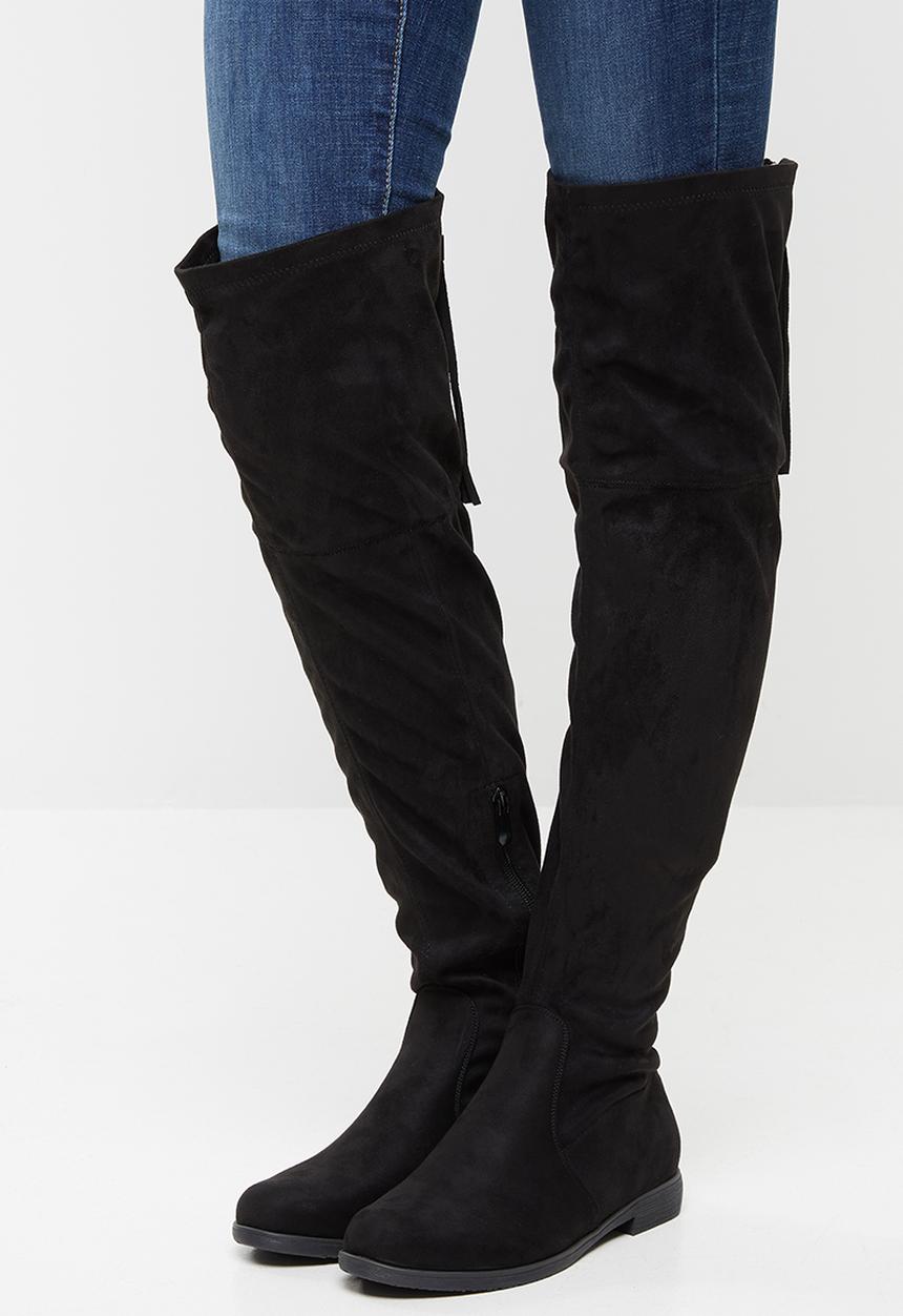 Miss Black - Domenia over the knee boot - black