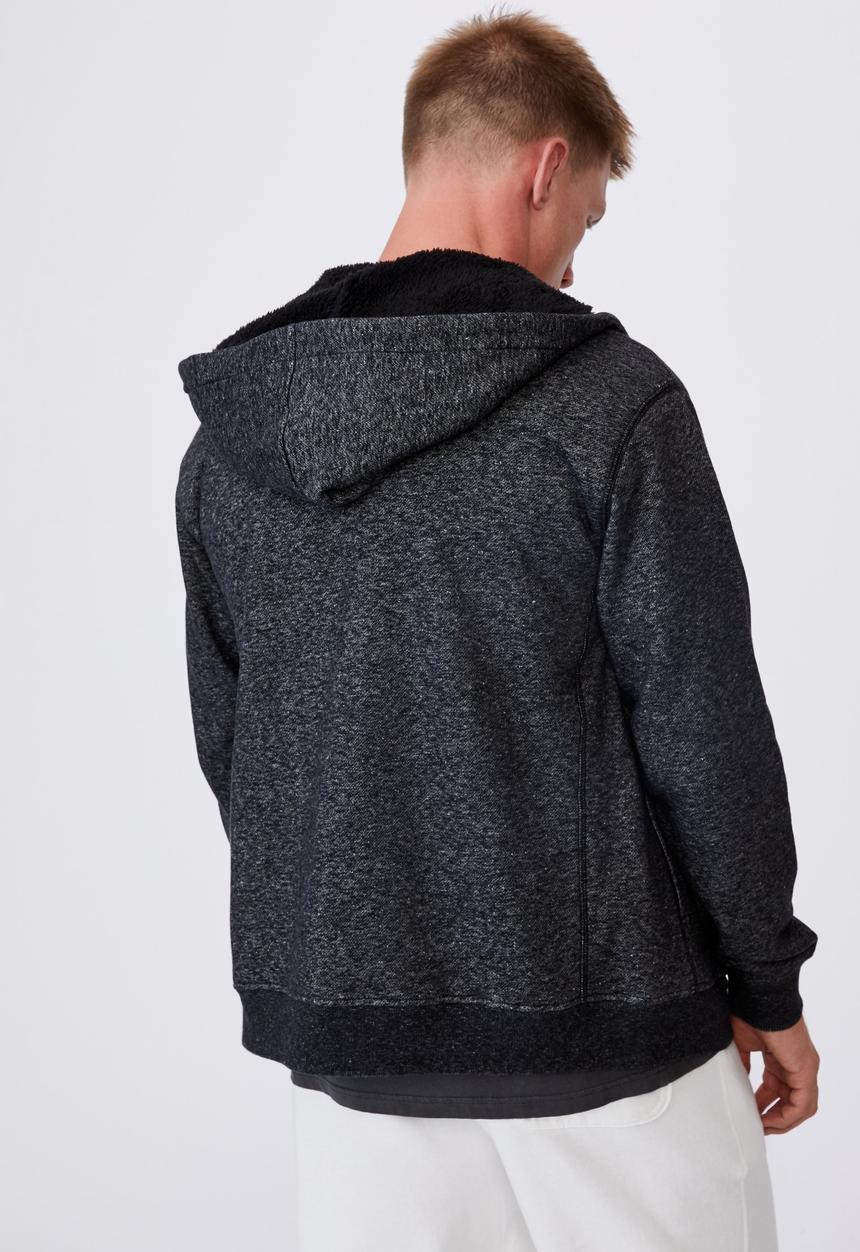 Cotton On - Sherpa zip thru - charcoal marle