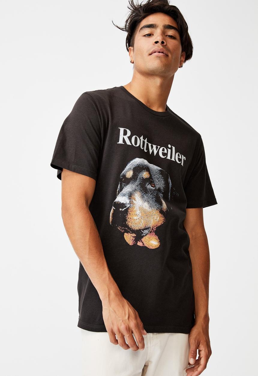 Cotton On - Tbar art t-shirt - washed black