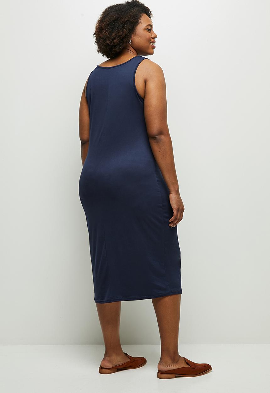 edit Plus - Midi tank dress - navy