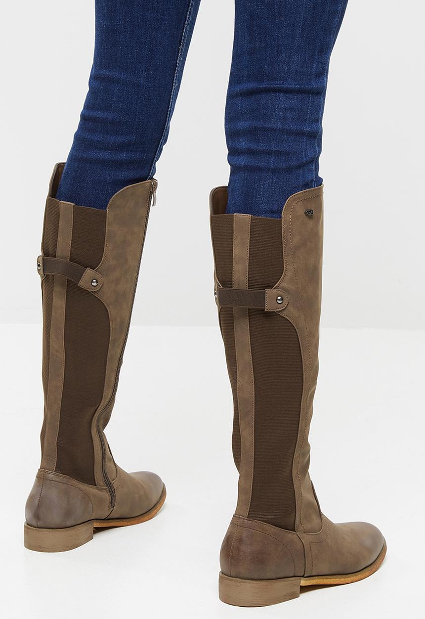 Miss Black - Rainer 6 riding boot - choc