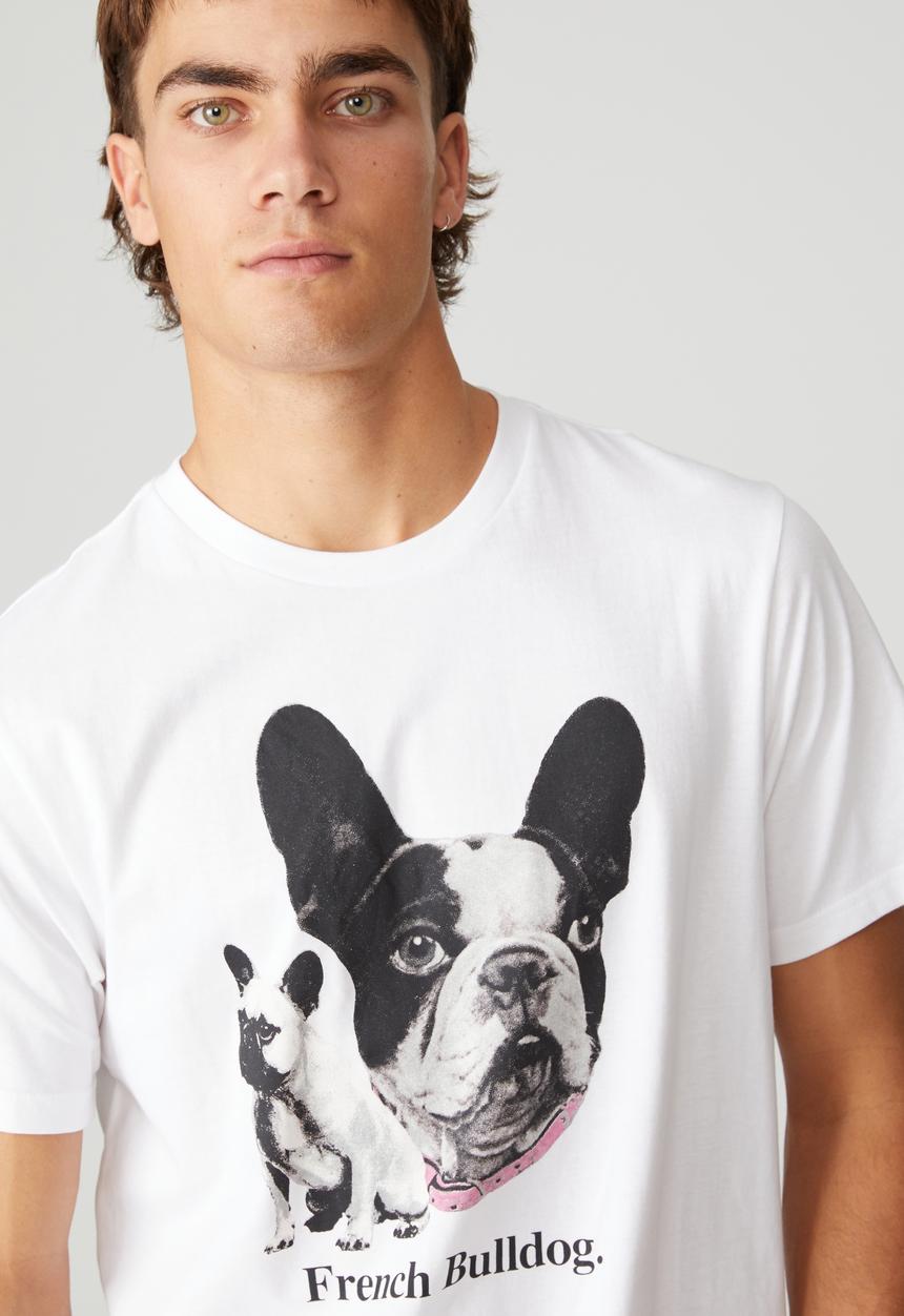 Cotton On - Tbar art t-shirt - white