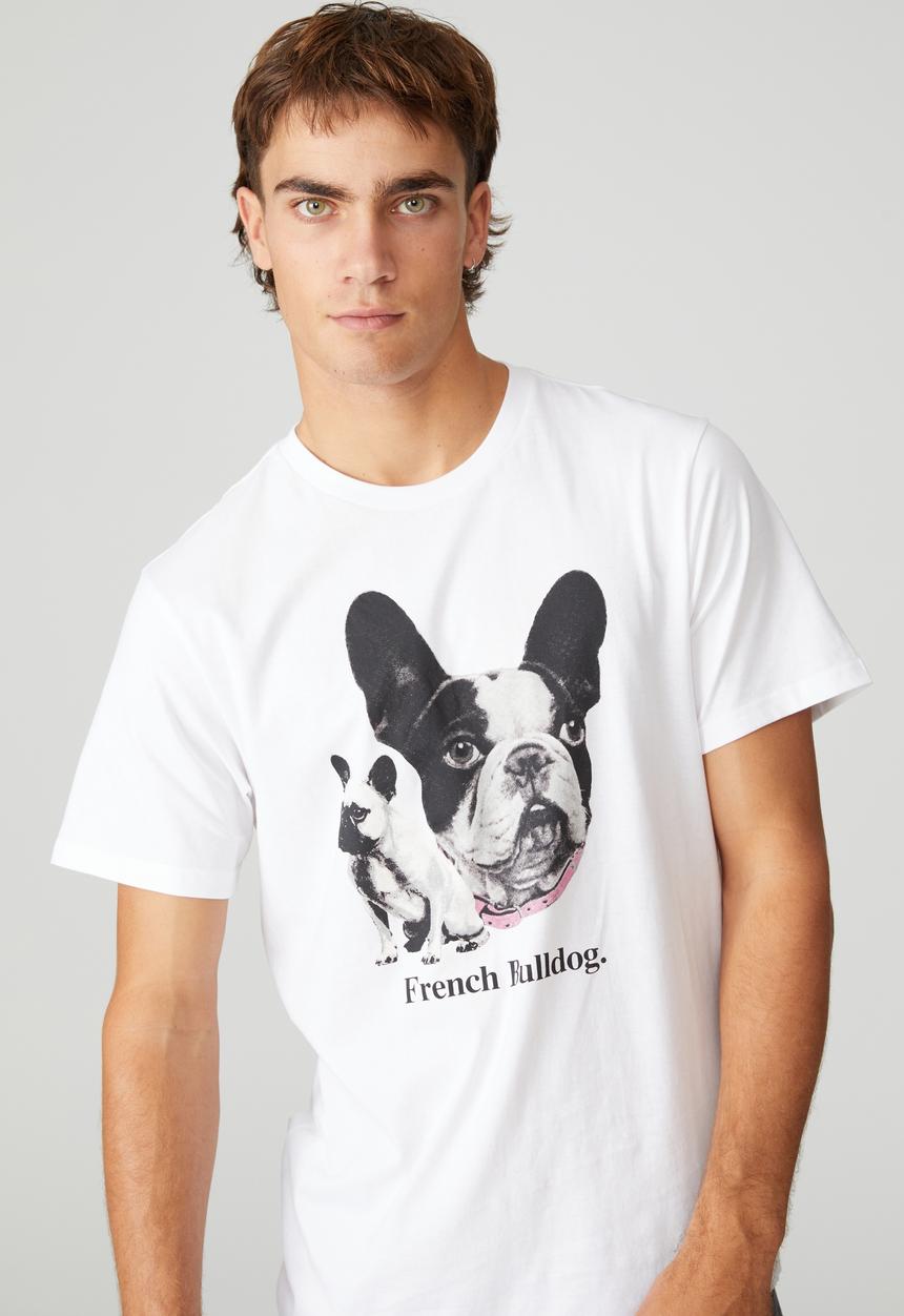 Cotton On - Tbar art t-shirt - white