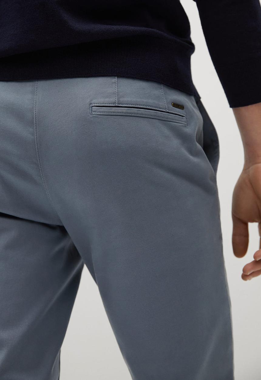 MANGO - Trousers barna - blue