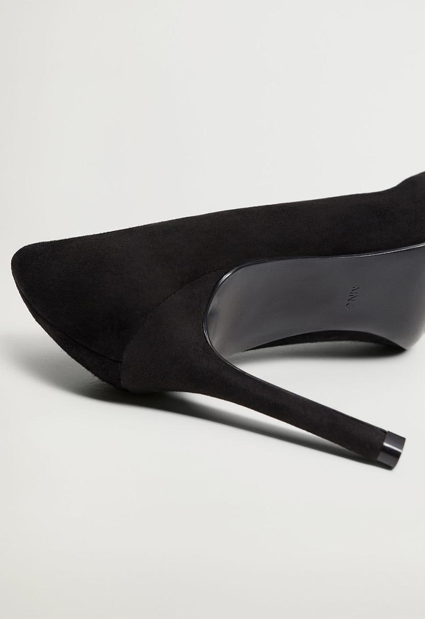 MANGO - Roca leather court - black