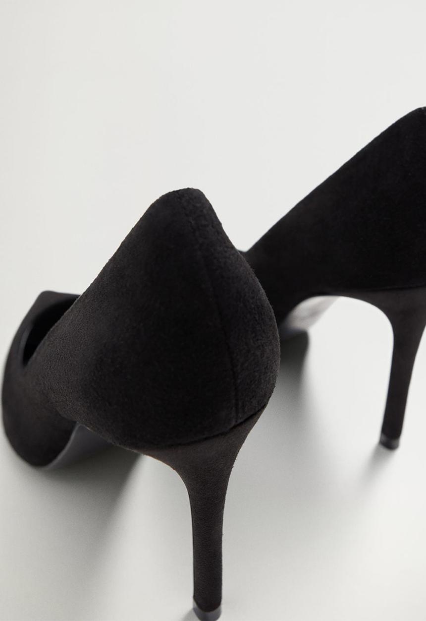 MANGO - Roca leather court - black