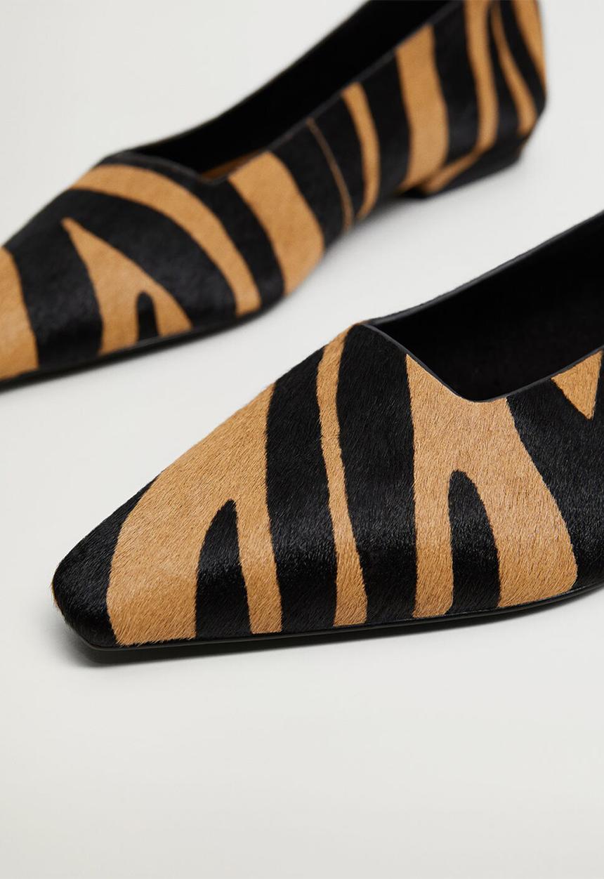 MANGO - Hold leather pump - brown & black 