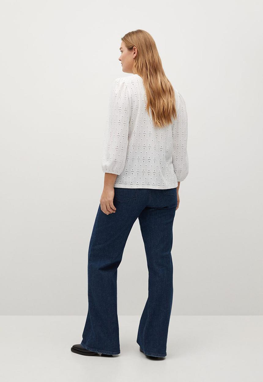 Violeta by Mango - Plus blouse rosi - white