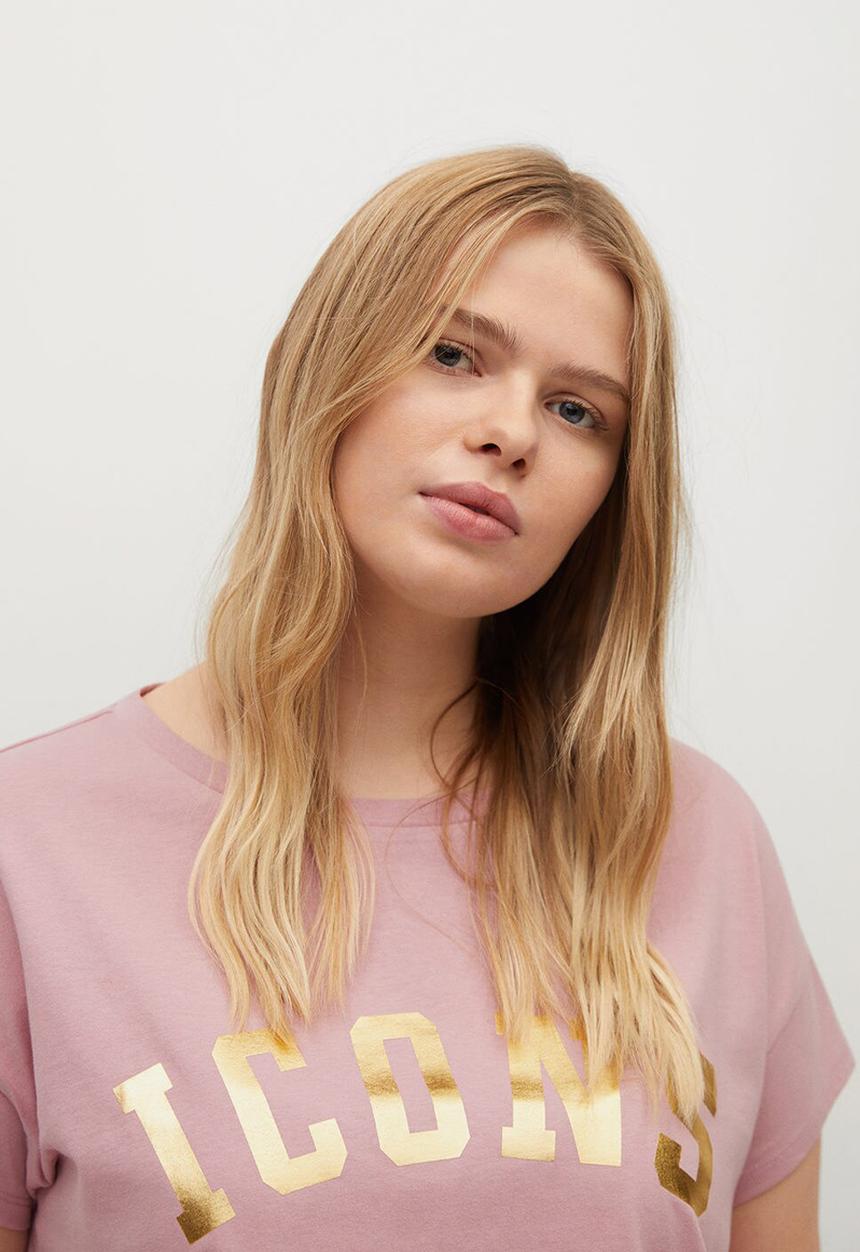 Violeta by Mango - Plus t-shirt icons - pink