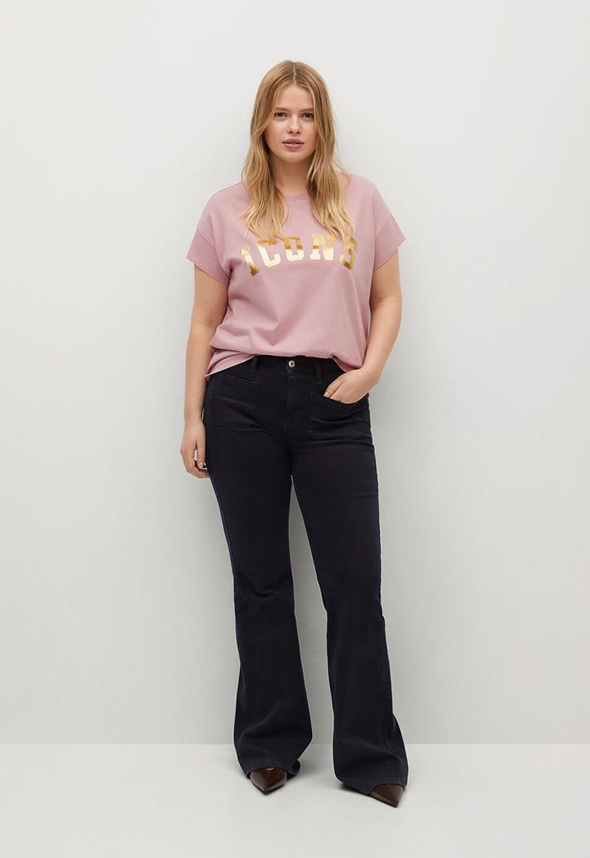 Violeta by Mango - Plus t-shirt icons - pink