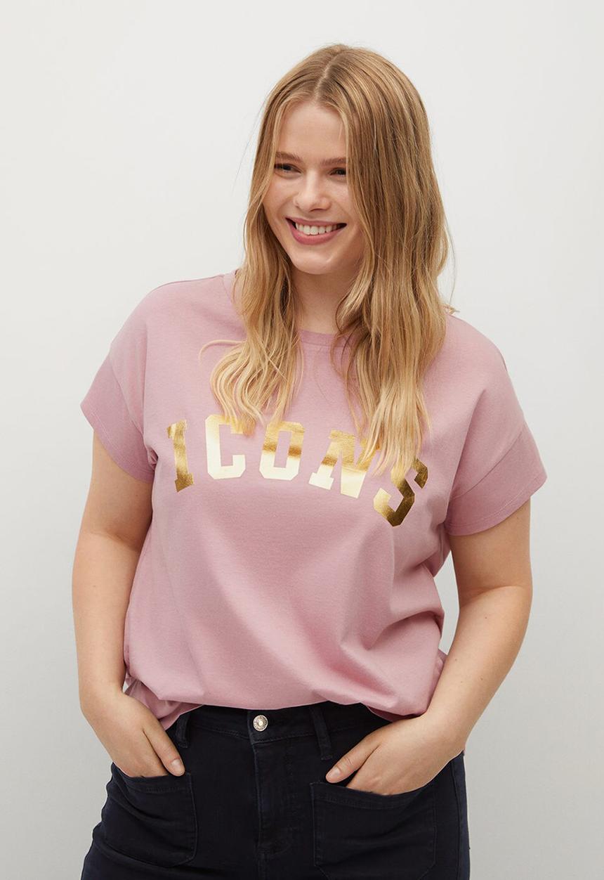 Violeta by Mango - Plus t-shirt icons - pink