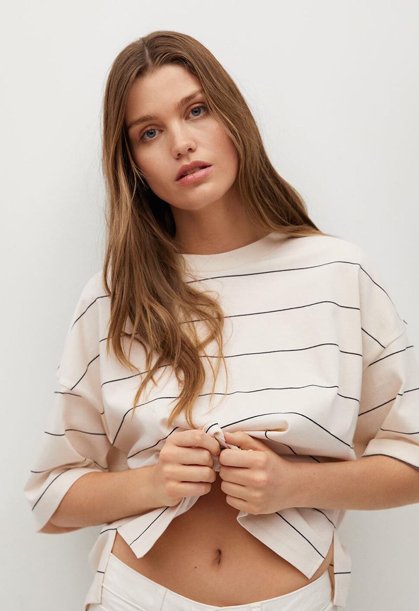 MANGO - T-shirt madrid - natural
