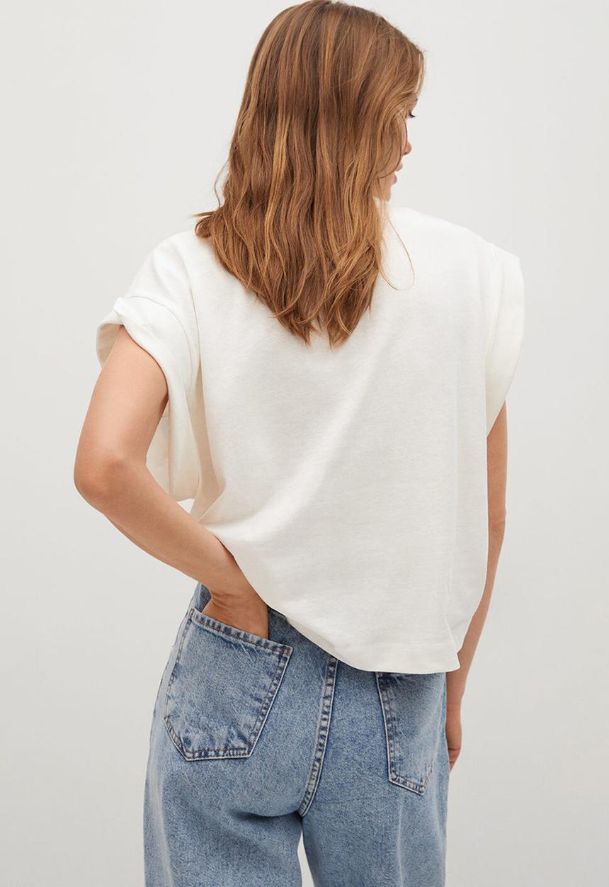 MANGO - T-shirt anie - white