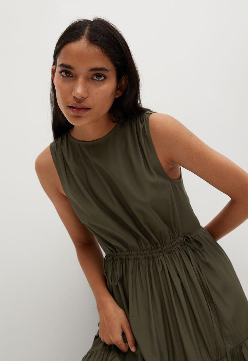MANGO - Dress abril  - green 