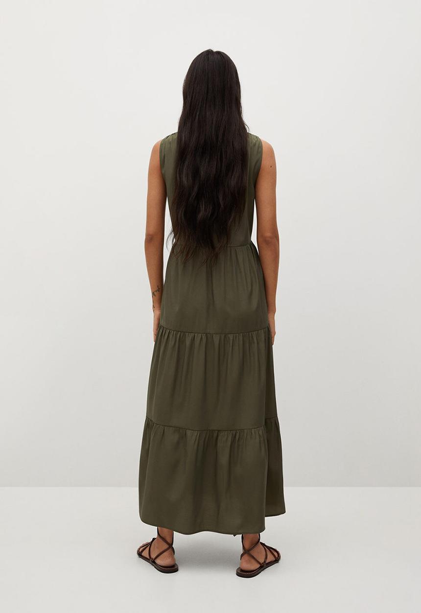 MANGO - Dress abril  - green 