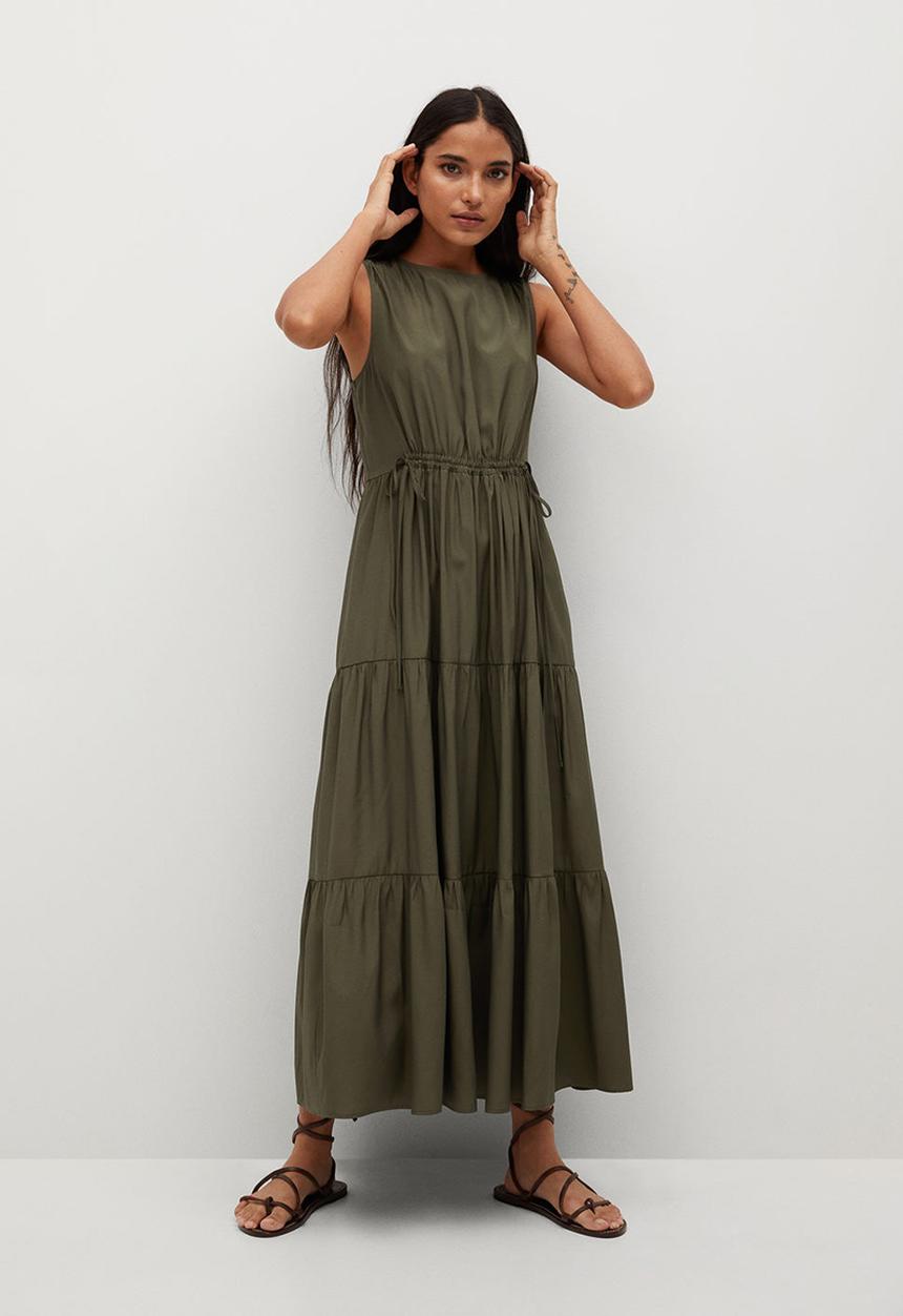 MANGO - Dress abril  - green 