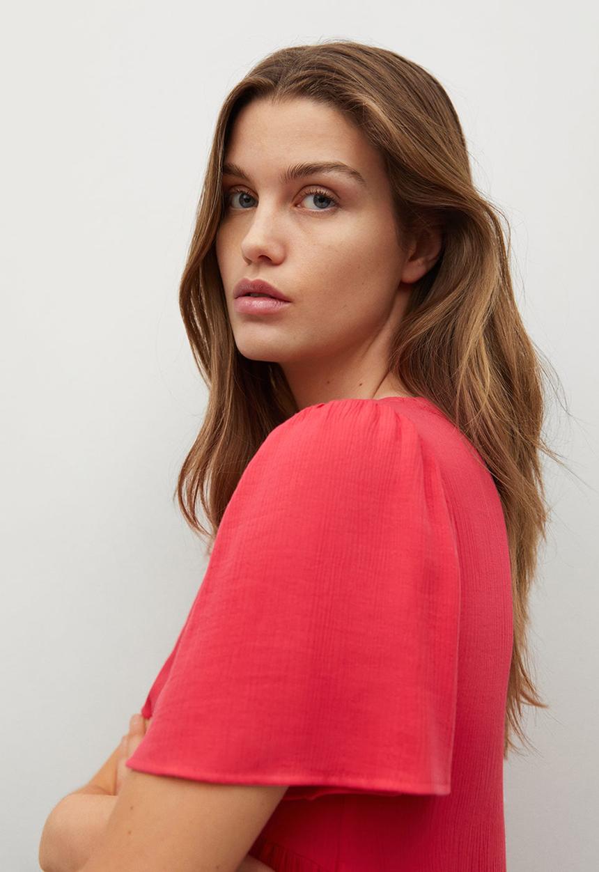 MANGO - Dress sugar - red
