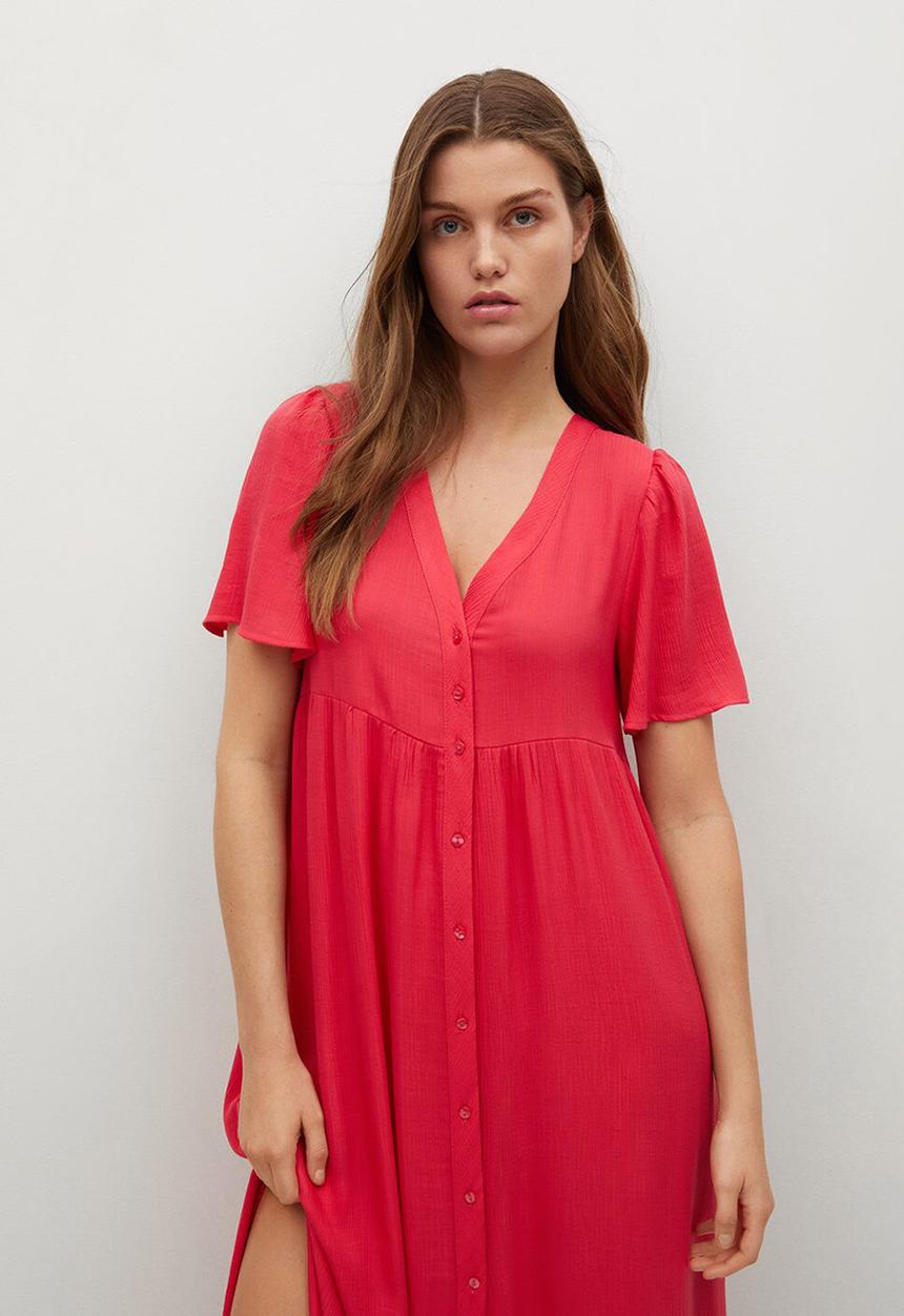 MANGO - Dress sugar - red