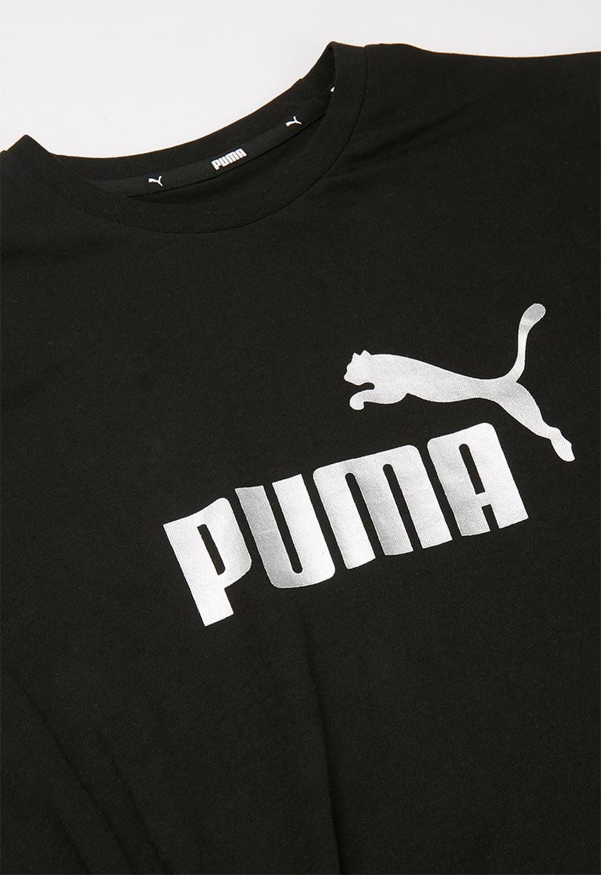 PUMA - Ess+logo silhoutte tee - black