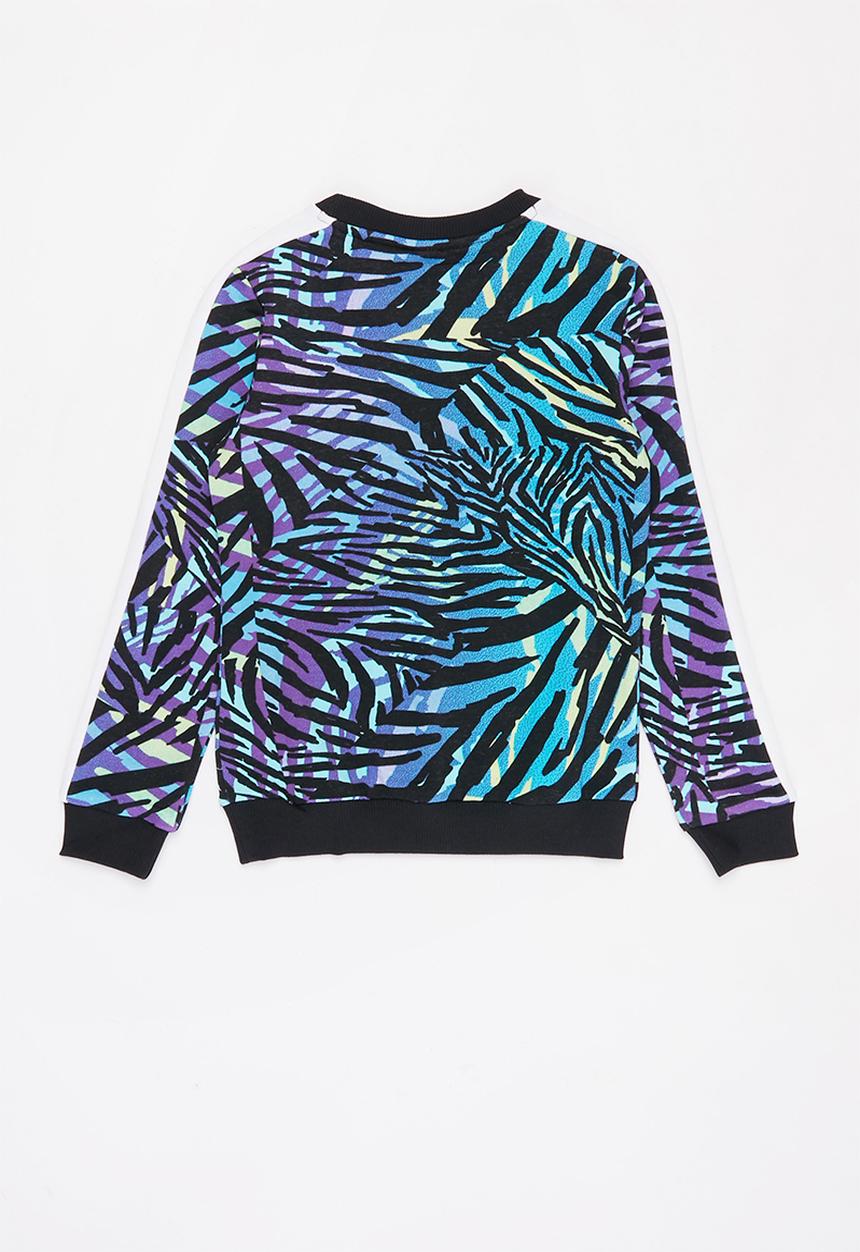 PUMA - Classics safari t7 aop crew sweater - black