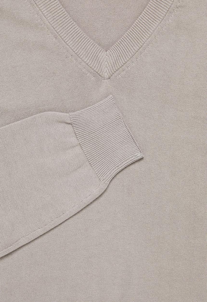 Superbalist - Basic vee neck slim fit knit - light grey