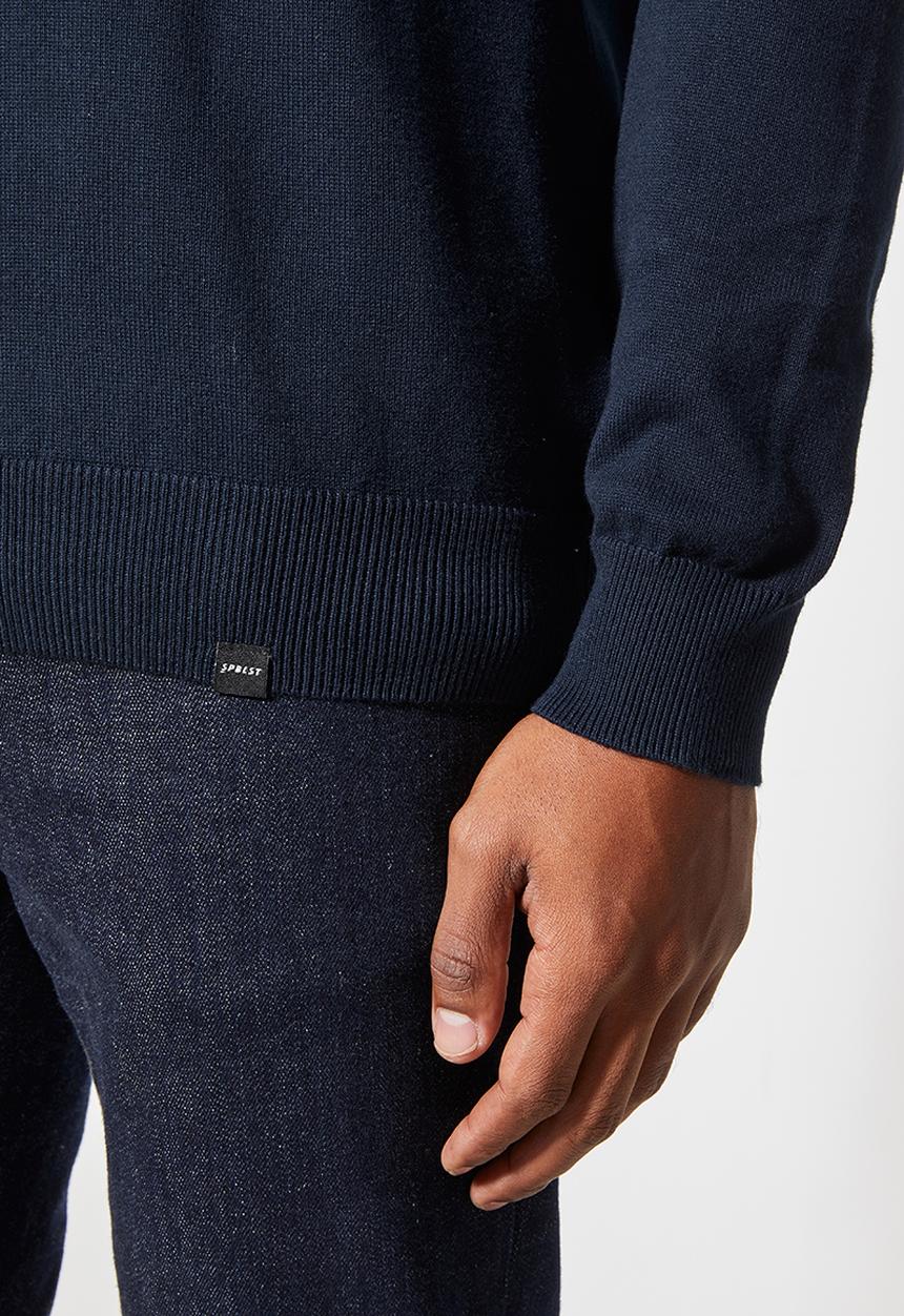 Superbalist - Basic vee neck slim fit knit - navy