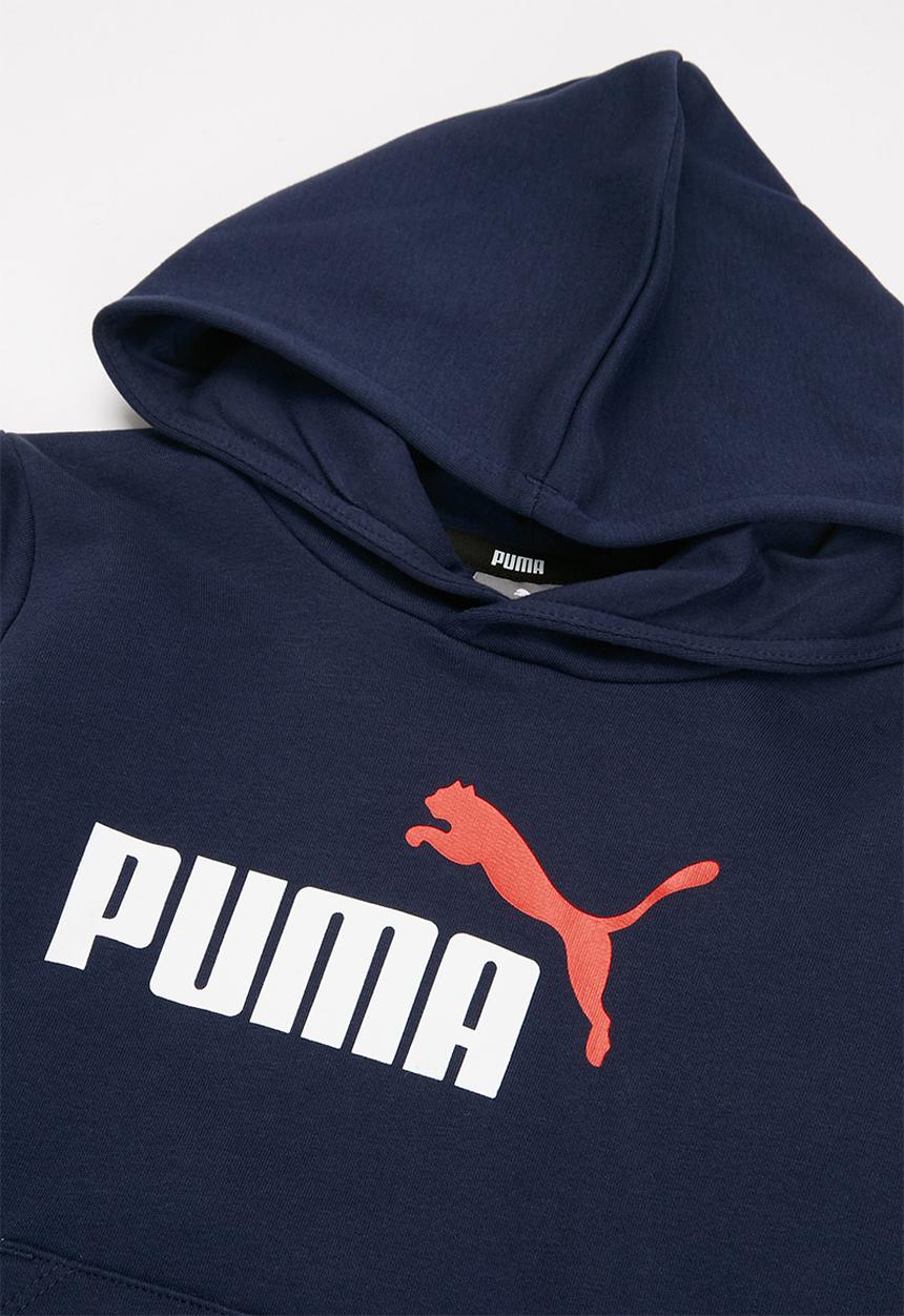 PUMA - Ess big logo hoodie fl - navy