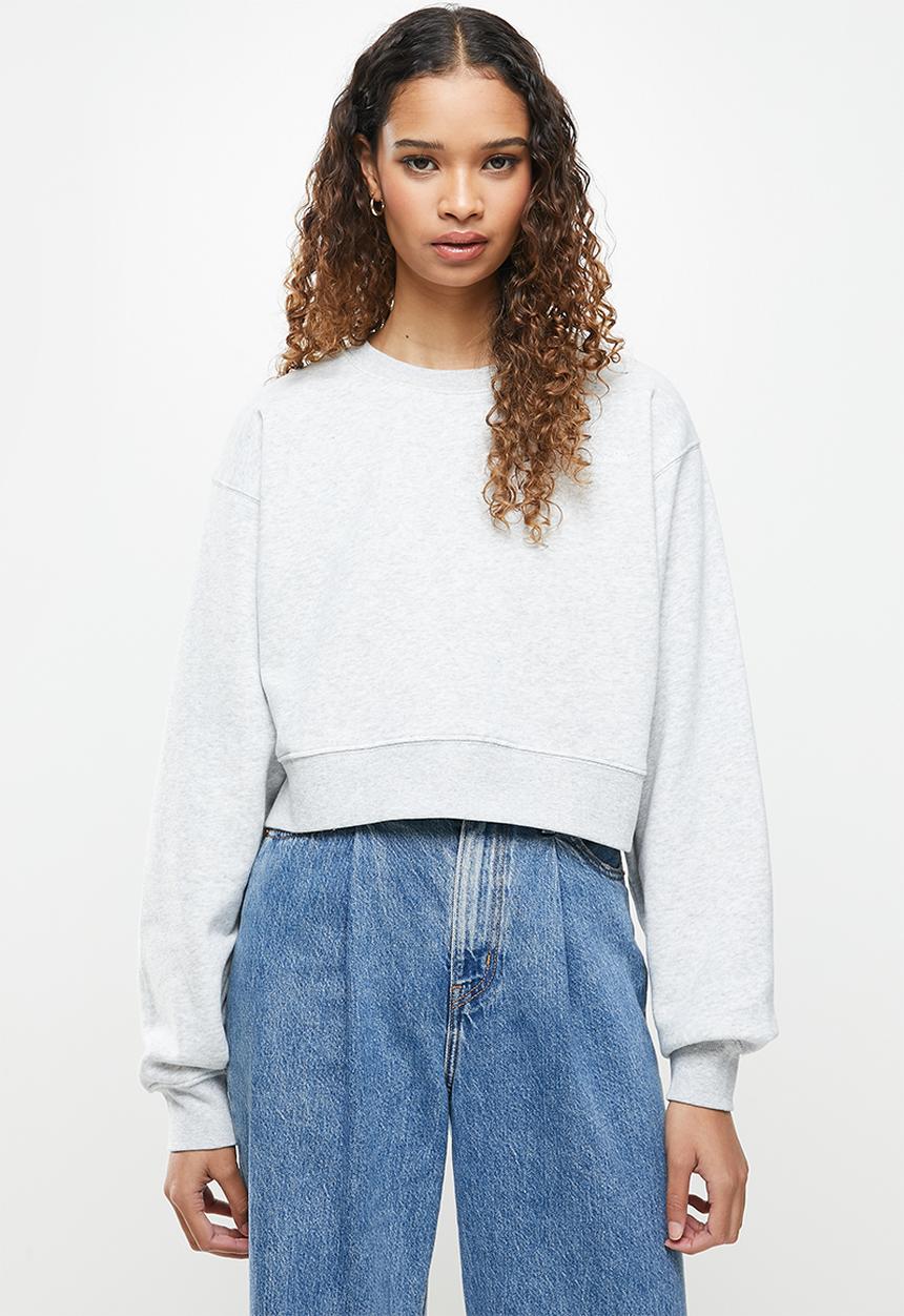 Cotton On - Graphic classic cropped crew - grey