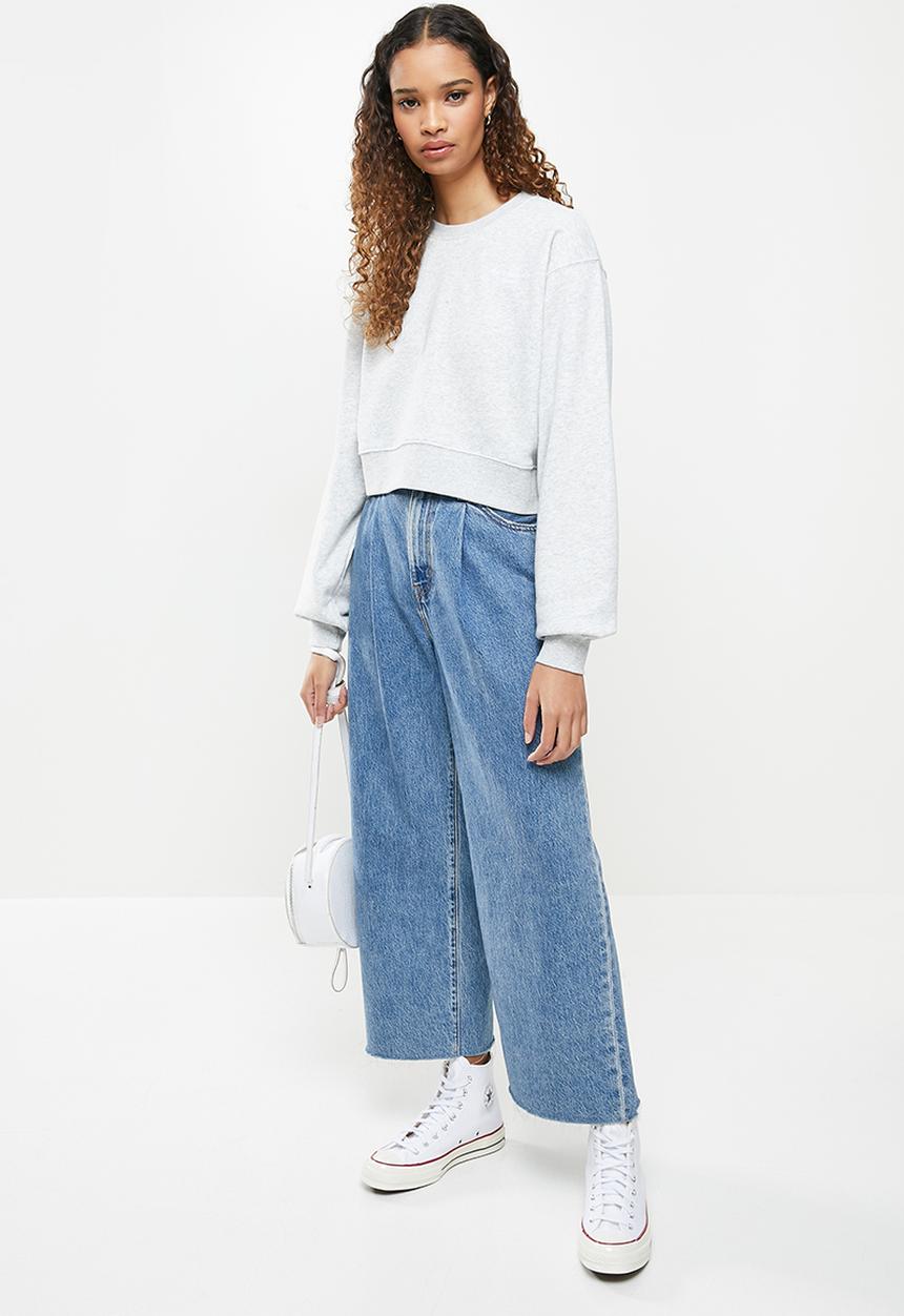 Cotton On - Graphic classic cropped crew - grey