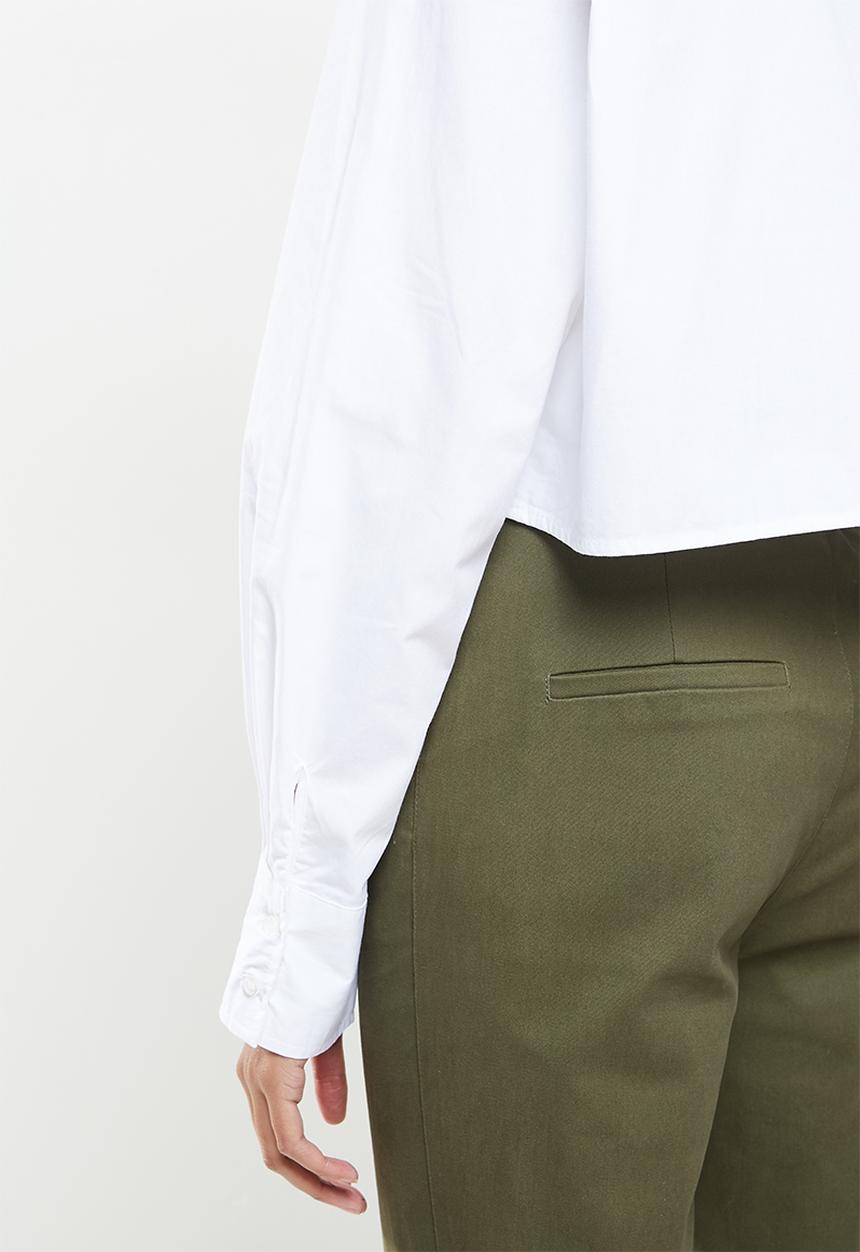 Cotton On - Cropped long sleeve shirt - white