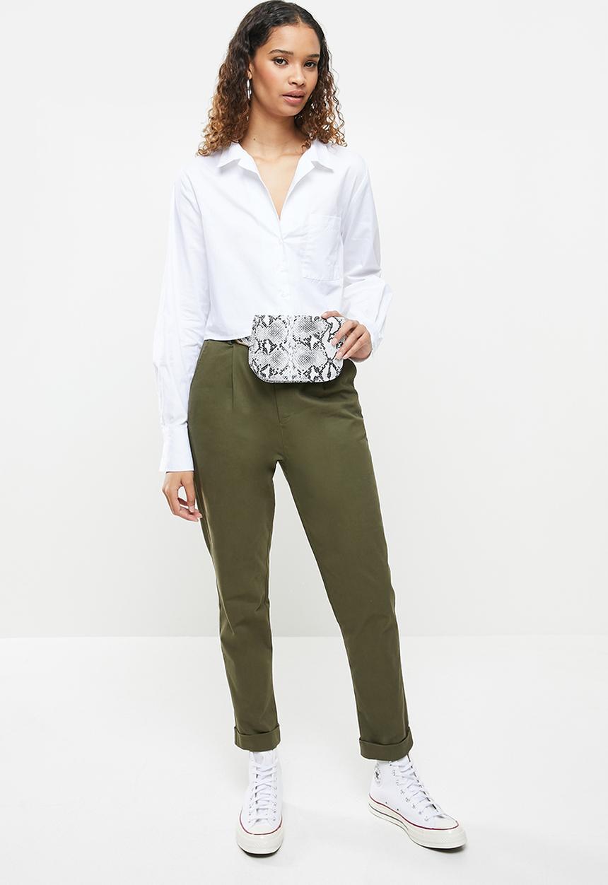 Cotton On - Cropped long sleeve shirt - white