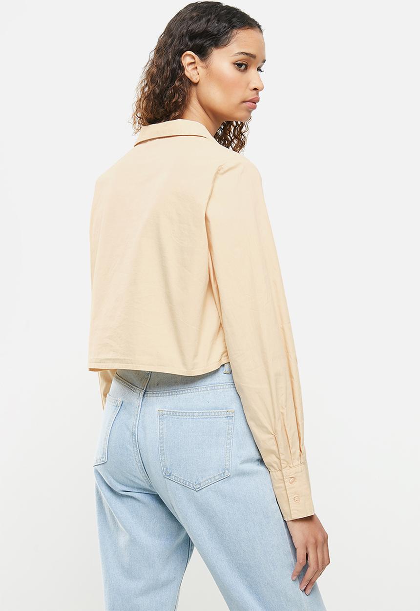 Cotton On - Cropped long sleeve shirt - barley