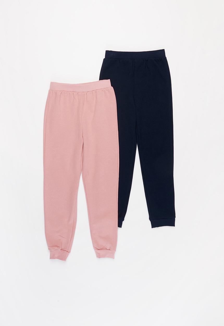 Pop Candy - Girls 2 pack joggers - pink & navy