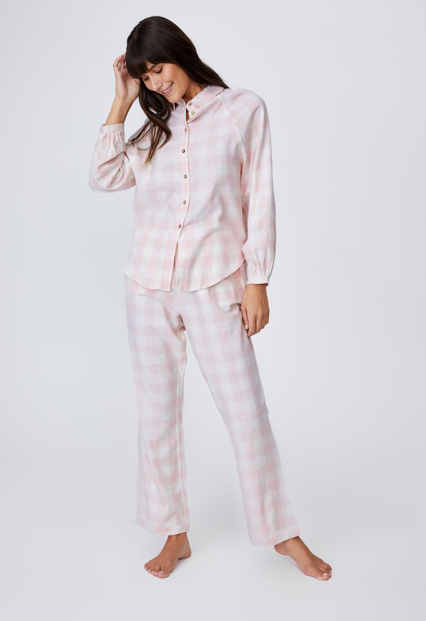 Cotton On - Warm flannel sleep shirt - gingham check